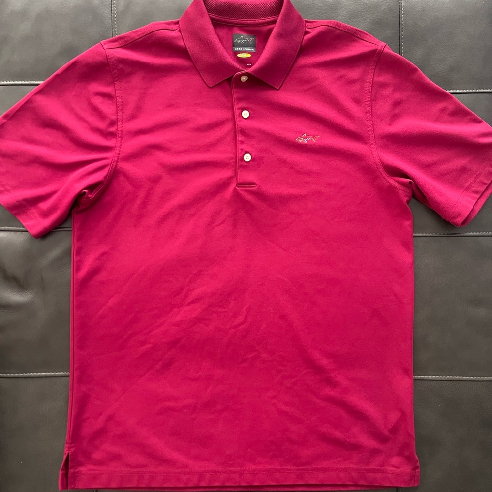 Greg Norman Polo Golf Shirt Red Men’s Size Large
